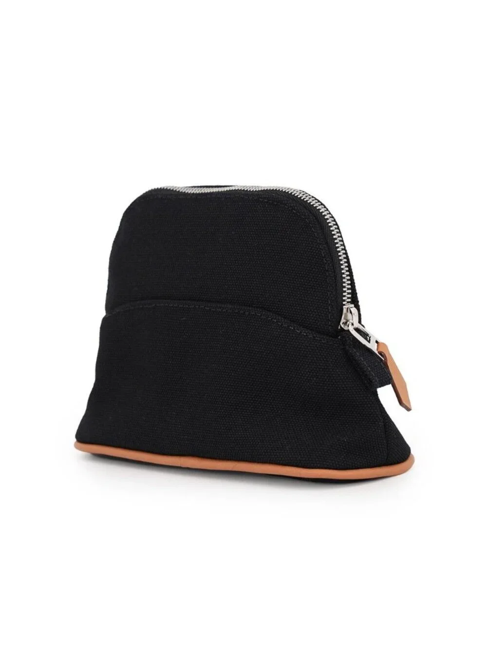 Hermes Pouch Bolide Mini Black Silver Cotton Case